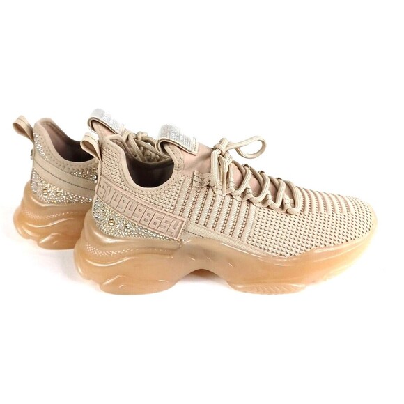Steve Madden Shoes - STEVE MADDEN Women's Maxima Sneakers Crystals Blush Nude Size 7.5